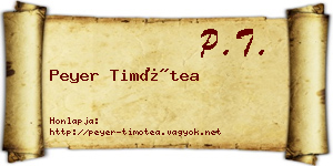 Peyer Timótea névjegykártya